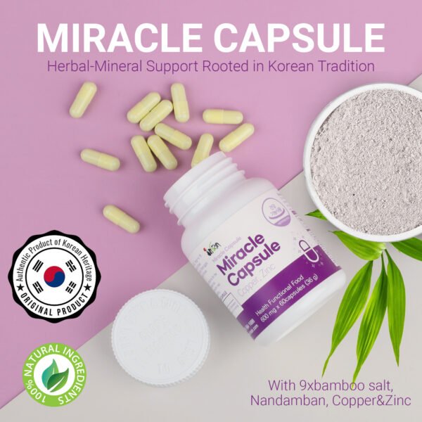 Miracle Capsule – Traditional Korean Wellness Supplement | Herbal-Mineral Immune & Balance Support | 60 Capsules - Image 3
