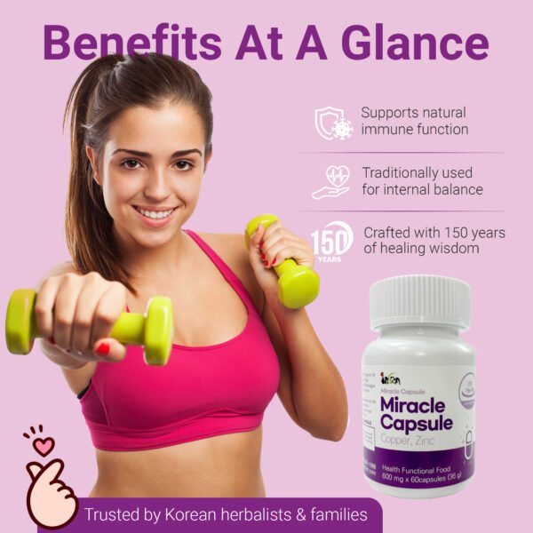 Miracle Capsule – Traditional Korean Wellness Supplement | Herbal-Mineral Immune & Balance Support | 60 Capsules - Image 4