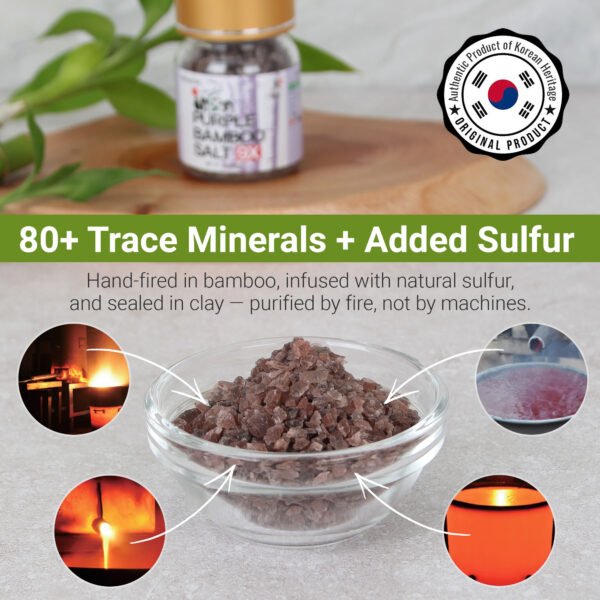 INSAN 9x Roasted Bamboo Salt – Korean Alkaline Mineral Salt for Cooking Detox Use | 80+ Trace Mineral | CRYSTAL 240g - Image 5