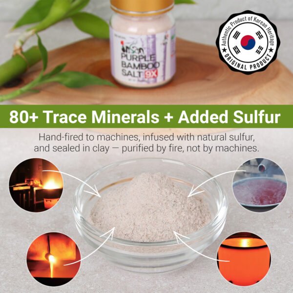 INSAN 9x Roasted Bamboo Salt – Korean Alkaline Mineral Salt for Cooking, Skincare Rituals & Detox Use | Powder 240g - Image 6