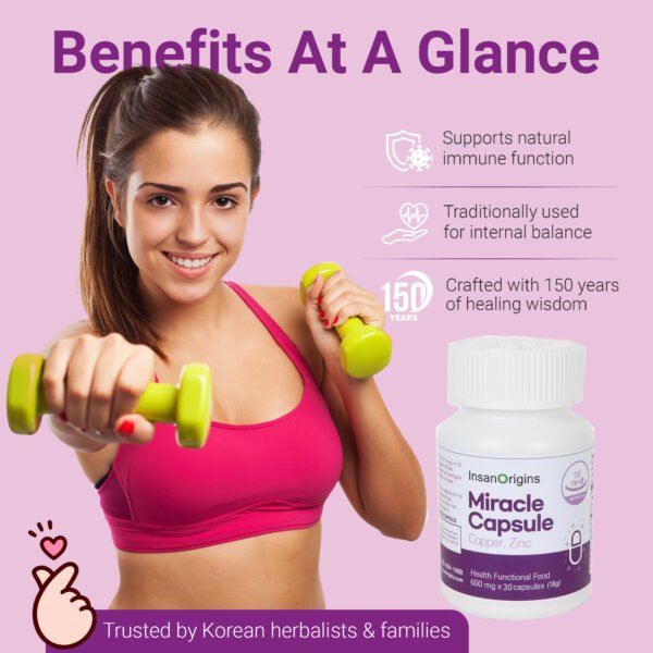 InsanOrigins Miracle Capsule Immune Defense Support Supplement 18g (600mg - 30 Capsules) - Image 7