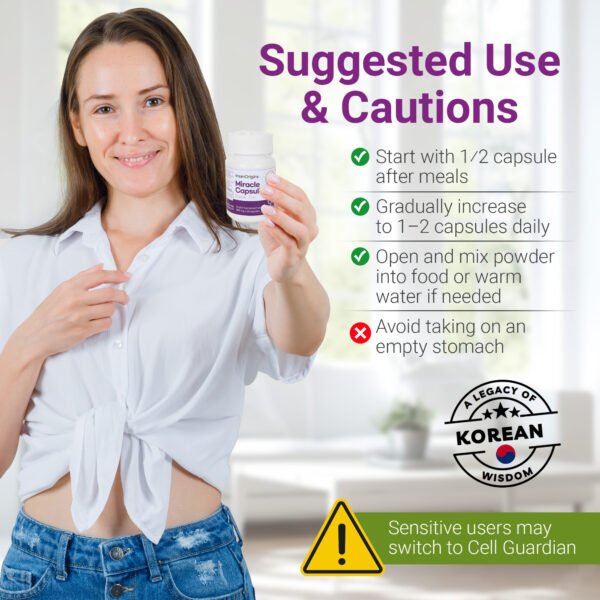 InsanOrigins Miracle Capsule Immune Defense Support Supplement 18g (600mg - 30 Capsules) - Image 4